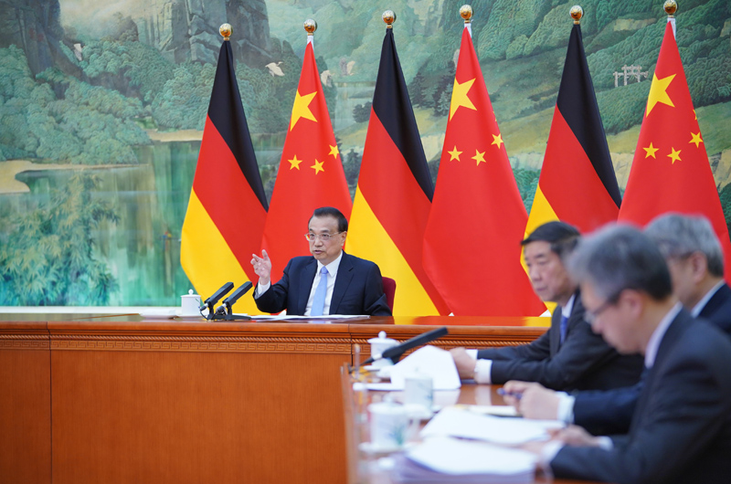  李克强与德国总理默克尔主持第六轮中德政府磋商