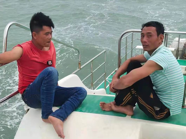 钦州渔政成功救援4名海上遇险钓友