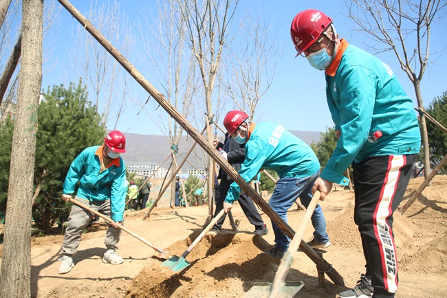 北京石景山区开展首都全民义务植树日活动