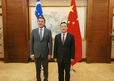 唐仁健会见乌兹别克斯坦副总理库奇卡罗