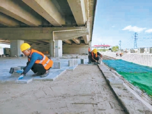 京新高速沙阳路北侧出入口工程预计7月主体竣工