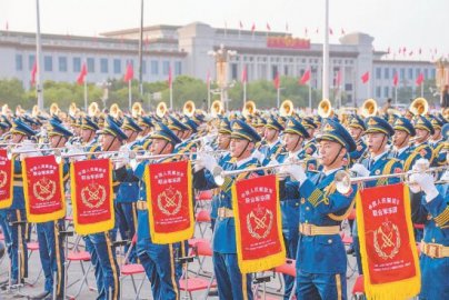 庆祝中国共产党成立100周年大会联合军乐团奏出最强音