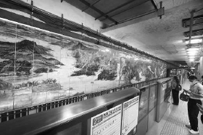北京地铁2号线三座车站壁画青春重现