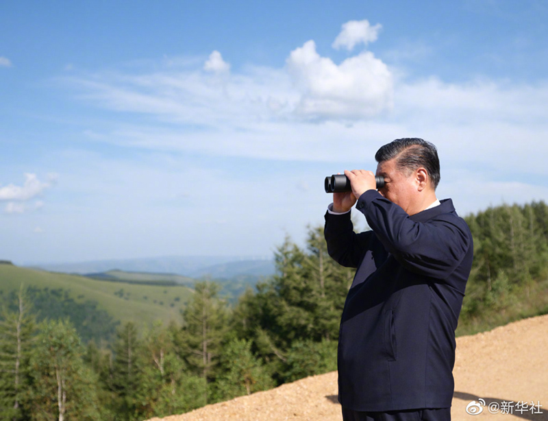  习近平在塞罕坝机械林场考察调研