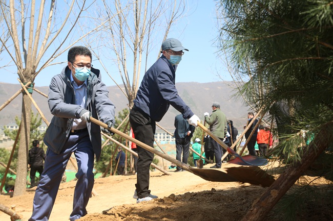 北京石景山区开展首都全民义务植树日活动