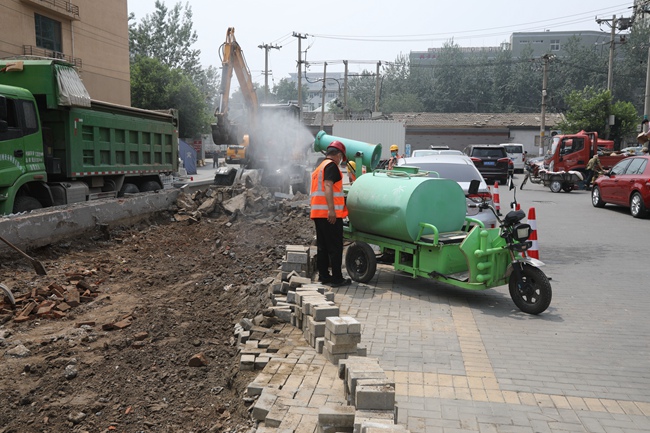 石景山区北方工大北街道路交通综合整治工程正式开工