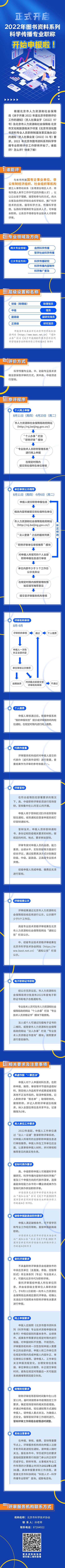 2022年北京市图书资料系列科学传播专业职称评审8月11日起申报