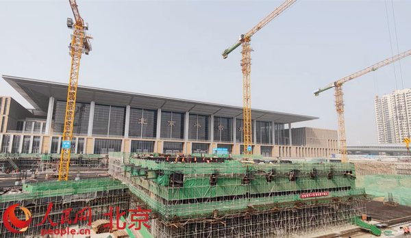 北京丰台站交通枢纽全面进入主体结构施工