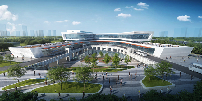 北京望京西交通枢纽主体结构封顶 未来实现地铁三线换乘